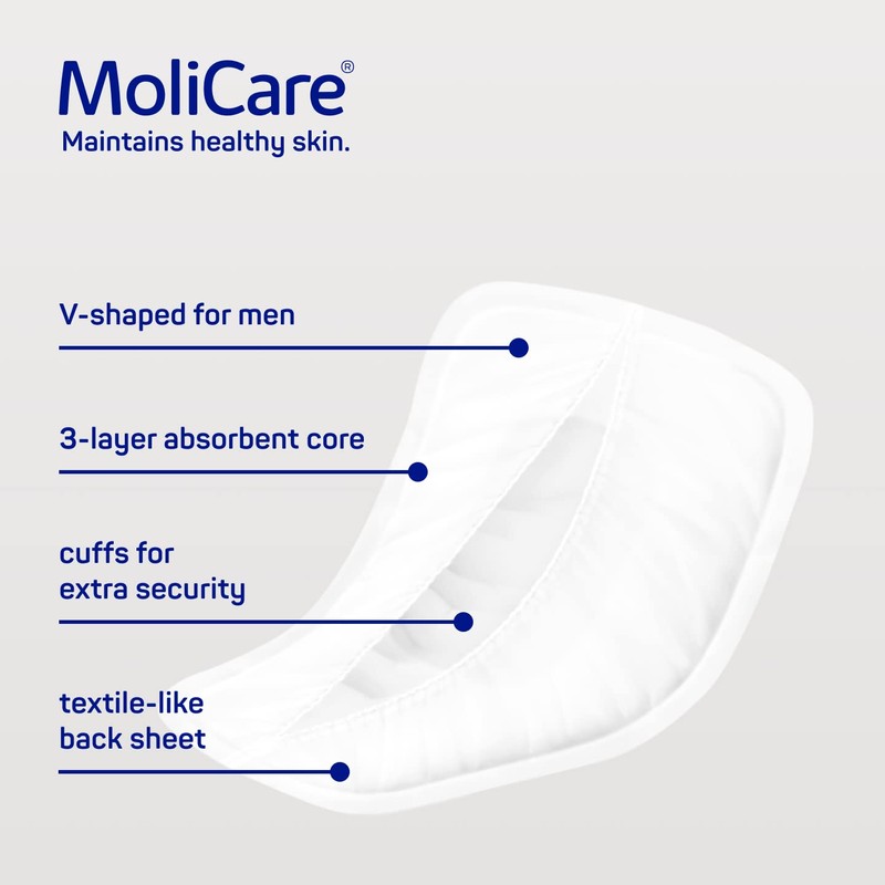MoliCare Premium Men PAD, Incontinence Liners for Men with Bladder