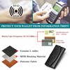 FALAN MULE Womens Large Capacity Leather RFID Blocking Card Holder