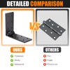 Lainballow 4 Pcs Heavy Duty Gate Hinges, Black Door Hinges,