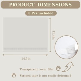 QNBCAA 3Pcs Cat Litter Box Pee Shields - Open Top Litter Box Splash Guard Privacy Screen Transparent Easy Clean 14.5 * 11.5in-Box Not Included (3)