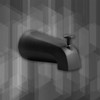 SENTO Slip On Black Universal Bathroom Tub Spout with Diverter,