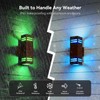 Smart Outdoor Wall Lights 2 Pack, IP65 RGB Wall Lights