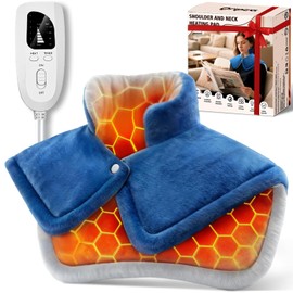 Weighted Instant Heating Pads for Neck and Shoulders, 6 Heat Settings, 4 Auto-Off, Gifts for Women Men Mom Dad