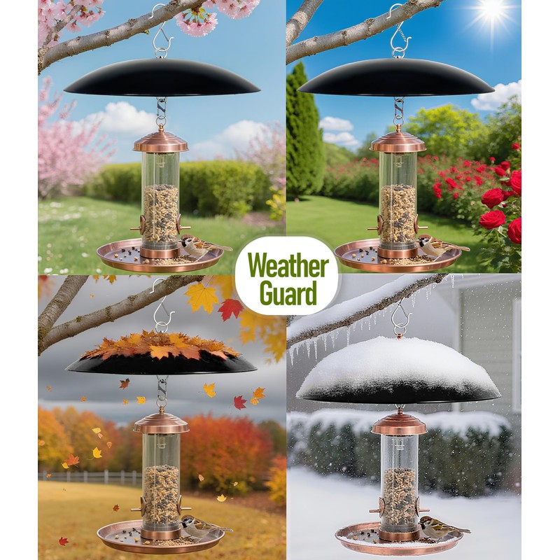 13" Bird Feeder Rain Guard, Hummingbird Feeder's Shade Dome Cover,