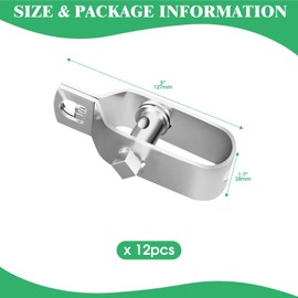 Yauhar 12Pcs Electric Fence Tightener, Heavy Duty Silver Galvanised Inline Wire Ratchet Tensioner for Tensioning Cable Farm, Fence, Home (120mm/4.7”)