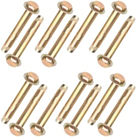 JXPXJIM 14 PCS Expansion Anchor Bolts, Carbon Steel Galvanized Heavy Duty Anchor Bolts for Wall Cement Floor and Suspended Ceiling Construction (M6*60)