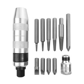 Impact Bolt Extractor Set, 12 Pieces, Impact Driver, 1/2" Drive, Alloy Steel