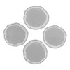 4pcs Fruit Plate Mold Dinner Dish Cushion Mold Circle Casting
