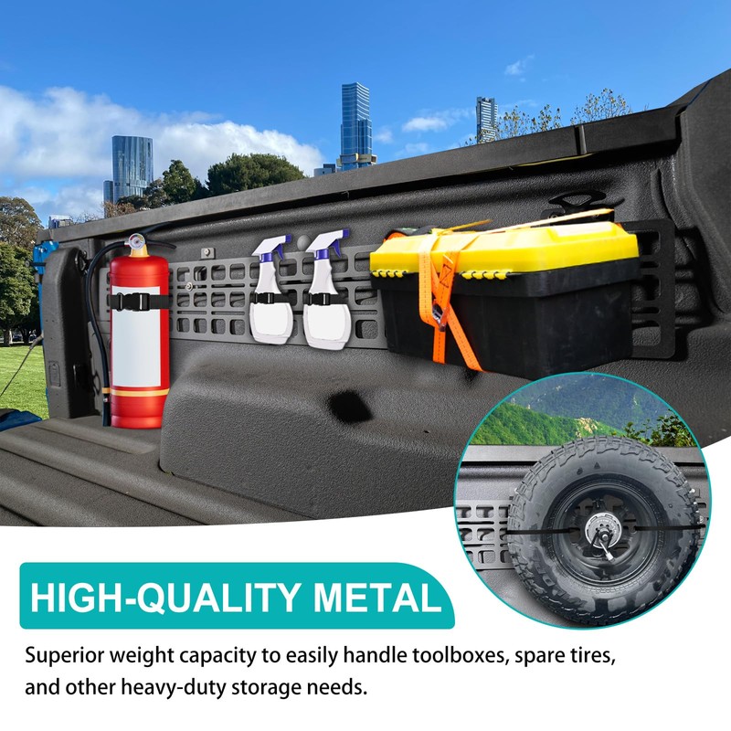 OUSUWO Side Truck Bed Molle Panel Rack System Compatible with