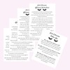 Lash Extension After Care Instruction Cards for Clients | Post