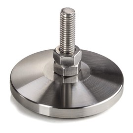 SOTECH Set of 4 Adjustment Screws M8 x 30 mm Diameter 58 mm Real Stainless Steel (SS201) Height Adjustable with Rubber Foot Section Furniture Feet Adjustable Feet Adjustable Feet Furniture Adjusting