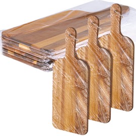 6 Pcs Cutting Board Set Plain Chopping Board with Handles Laser Engraving Serving Board Wooden Charcuterie Kitchen Board Bulk for DIY Housewarming Christmas Gift(15 x 7 Inch, Acacia Wood)