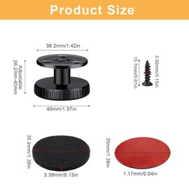 HERKINDNESS 27-40 mm Adjustable Furniture Legs, 4 Pieces Black Adjustable Foot, Adjustable Feet for Furniture, Two Installation Methods, for Tables, Other Furniture