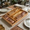 Bamboo Cutlery Drawer Organizer for Tableware – Natural Bamboo Storage