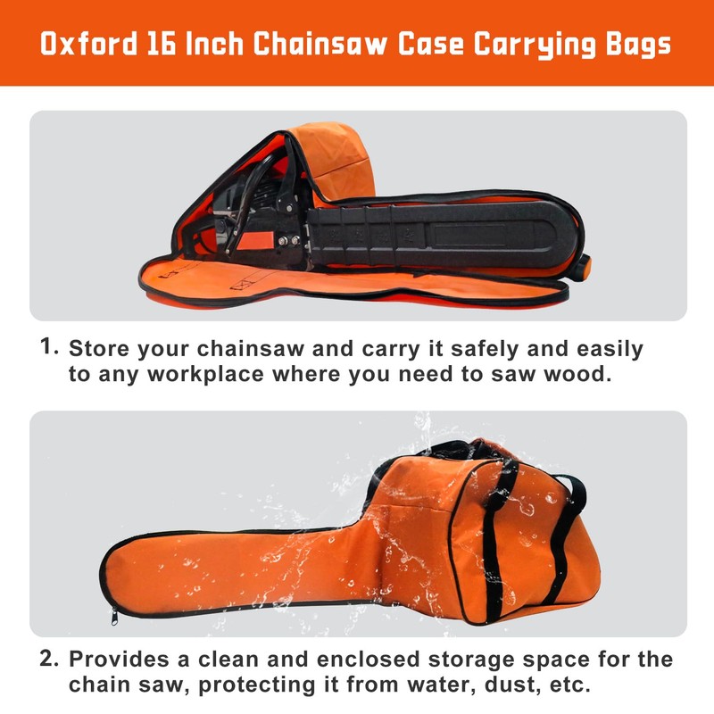 MOEBULB Chainsaw Case Carrying Bag for Husqvarna Stihl Chainsaws with