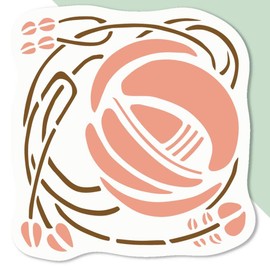 4 x Small 50mm 'Stylised Mackintosh Rose' Permanent Sticker Decals for Cars/Windows/Bins/Walls etc (DW00081196)