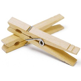 Whitmor 6026-855 Natural Wood Collection Natural Wood Clothespin, Beige, S/50