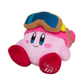 SAN-EI Kirby 30th Peach Ball Launch! Plush Toy, W 5.7 x D 5.1 x H 5.3 inches (14.5 x 13.5 cm)