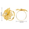 SIYOMG Pack of 12 Flower Napkin Ring Buckle, Hollow Flowers