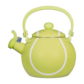 Whistling Tea Kettle for Stove Top Enamel on Steel Teakettle, Supreme Housewares Tennis Design Teapot Water Kettle Cute Kitchen Accessories Teteras (1.6 Quart, Tennis)