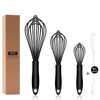 OYV Dishwasher Safe Silicone Whisk, Sealed Waterproof Design Set of