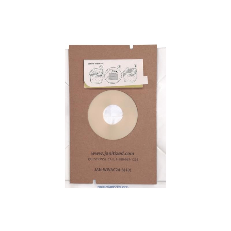 Janitized JAN-WIVAC24-3(10) Premium Replacement Commercial Vacuum Bag for Windsor Chariot