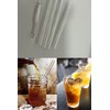 Reusable Glass Straws Set, Clear Glass Drinking Tubes Including 5*Short