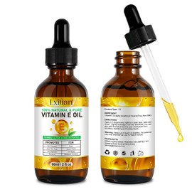Vitamin E Oil 75,000 IU 2 Fl Oz - 100% Organic Pure Vitamin E Oil for Skin, Face & Hair - Natural Moisturizing Oil, Suitable for Scars & Stretch Marks & Wrinkles - Non-GMO, Fast Absorbing - 2Pcs