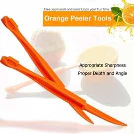 Orange Peeler Tools Citrus Peel Cutter Easy Fruit Vegetable Slicer Cutter Lemon Peeler Opener Remover Fruit Tools Kitchen Utensils Gadgets Bladed Food Peeler Slicer (Set A)