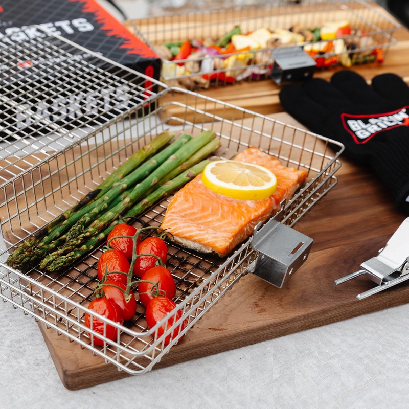 Blazin' Grill Grill Baskets for Outdoor Grill | 2 Grilling