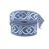 11 Yard Spool 1.37" Blue Celtic Knot Jacquard Ribbon for