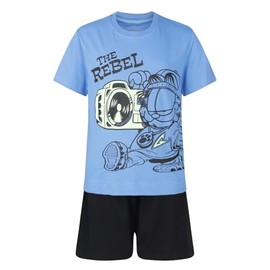EX UK STORE Boys The Rebel Short Pyjamas Sleep Night Wear PJ Set 9 to 16 Years New (Garf 13-14)