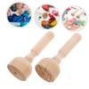 WOONEKY 2pcs Brickearth Mold Cookie Stamps Cookie Cookie Stencils Wood