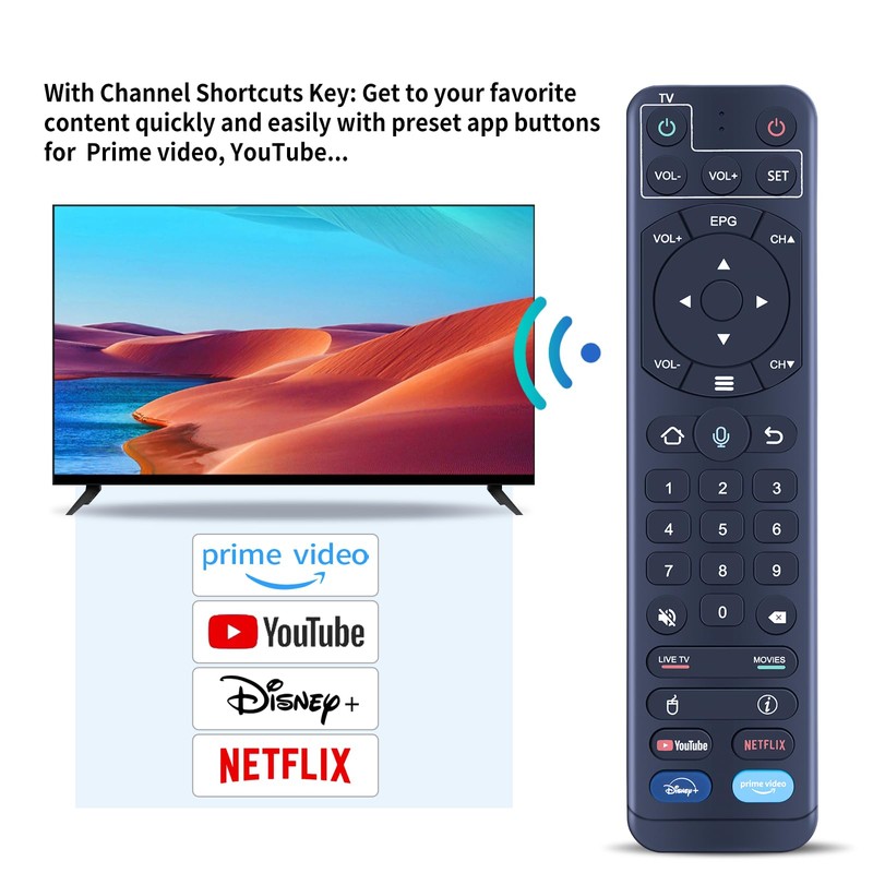 ZWP V2 Pro Replacement Voice Remote Control fit for vSeeBox