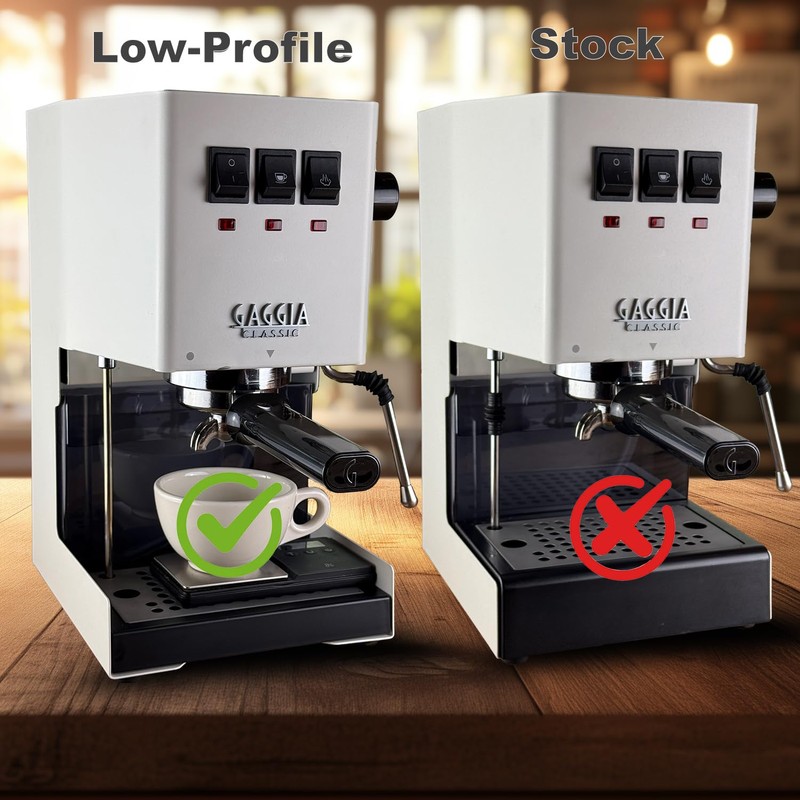 Low Profile Thin Drip Tray Compatible with Gaggia Classic Pro