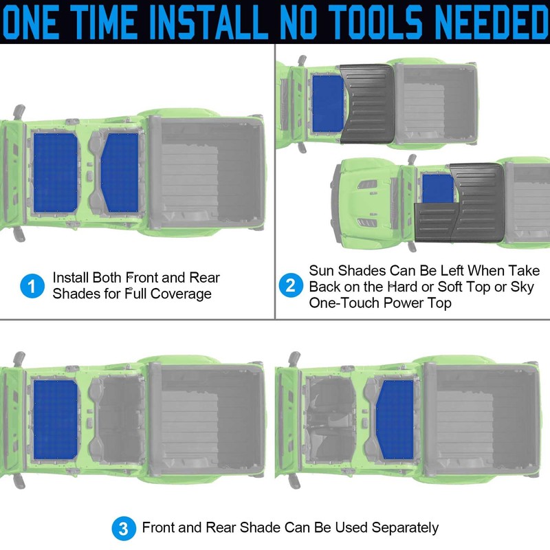 Coverspec JT Top Sun Shade Roof Compatible with Jeep Gladiator