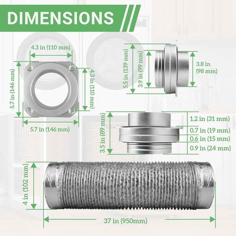 DV180 Magnetic Dryer Vent Connector Kit, 4 Inch Quick Connect