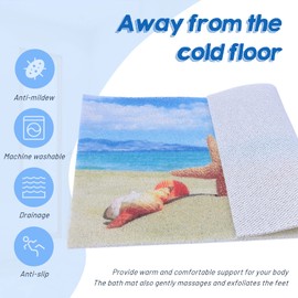 LY4U Shower Mat, Non-Slip Bath Mats for Outdoor Bath, Children's Bath Mat, Non-Slip Loofah Bath Mats for Slippery Surfaces and Wet Areas