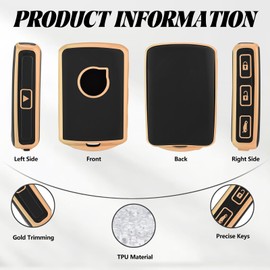 TOOMUME Key Case TPU, Car Key Case Fits Volvo XC40 XC60 XC70 XC90 V40 V60 V70 V90 S60 S80 S90 S60L C30 C40 T5 T6 T8 Polestar, Key Cover Protection Key Case - Smart Key