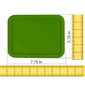 Replacement Lid for Pyrex Plastic Green Cover 3 Cup (5.75" x 7.75") Bowl Rectangle 7210-PC (4-Pack)