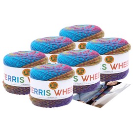 Lion Brand Yarn - Ferris Wheel - 6 Pack with Pattern (Vintage Carousel)