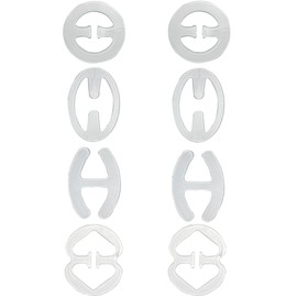 Closecret Women's Bra Strap Converter Concealer Racerback Back Clip Holders for Slipping(Clear,Pack of 8)