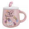 Ebros Gift Pastel Pink Whimsical Unicorn Rainbow Shooting Star Mug