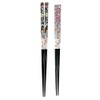 73 Couples Chopsticks, Flower Makeup, Black, Red, Dishwasher Safe, Design