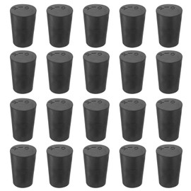 sourcing map Rubber Tapered Plug 13mm to 17mm Solid Test Tubes Bungs Stopper Black for Lab Home 20 Pieces