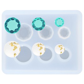 FUNSHOWCASE Mini Jewelry Cut Diamonds and Flat Round Resin Epoxy Silicone Mold