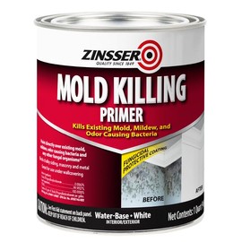 4-Pack of 1 qt Zinsser 276087 White Mold Killing Primer Water-Based Mold Killing Primer