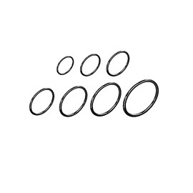 COLORFUL BLING 7 Pcs Set Knuckle Rings Minimalism 1mm Band Stacking Rings Size 4-10 Titanium Stainless Steel in Gold/Rose Gold/Silver/Black for Women - Black