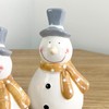 Alfie Francis Set of 2 White Ceramic Snowmen Ornaments/Figurines Christmas