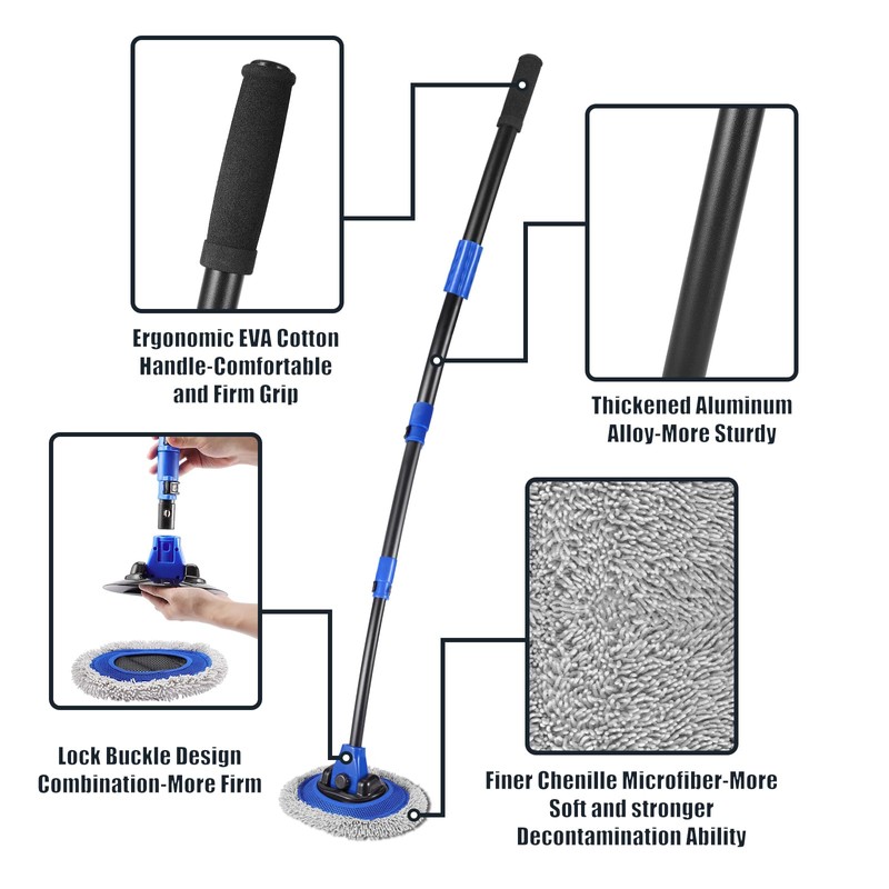 Wall Cleaner Mop, Washer Mops with Long Handle for Cleaning